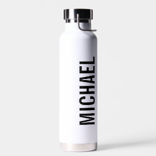 Modern Minimalist Personalised Name Water Bottle