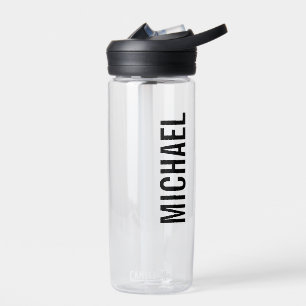 Modern Minimalist Personalised Name Water Bottle