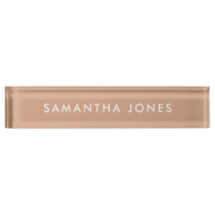 modern minimalist Personalised Rose Gold Nameplate