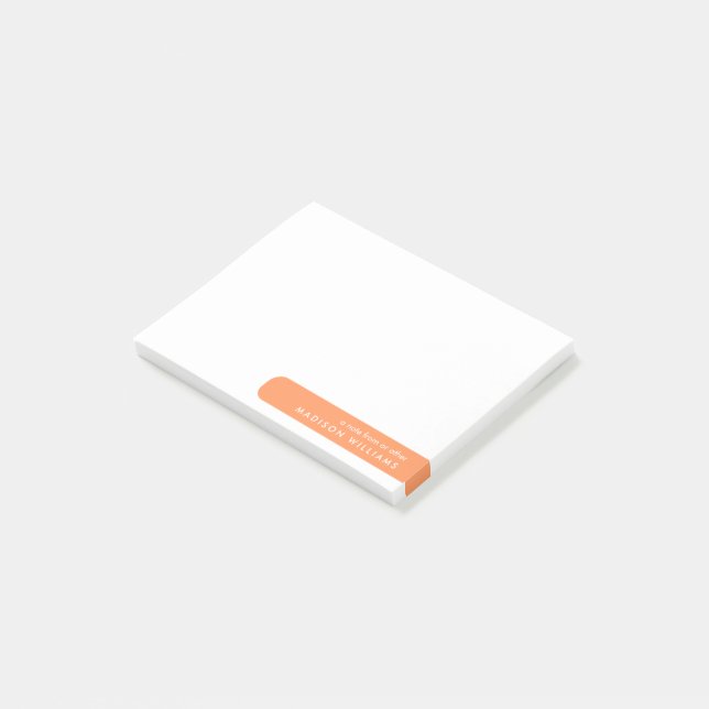 Modern Minimalist Personalised Stationery Post-it Notes (Angled)