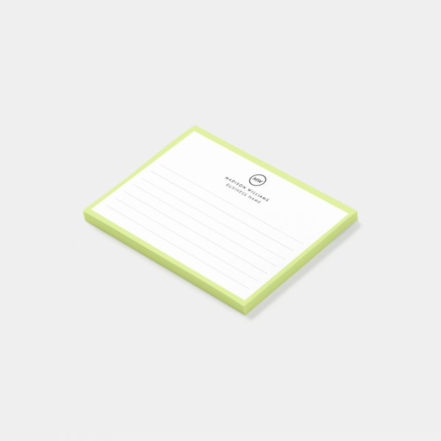 Modern Minimalist Personalised Stationery Post-it Notes (Angled)