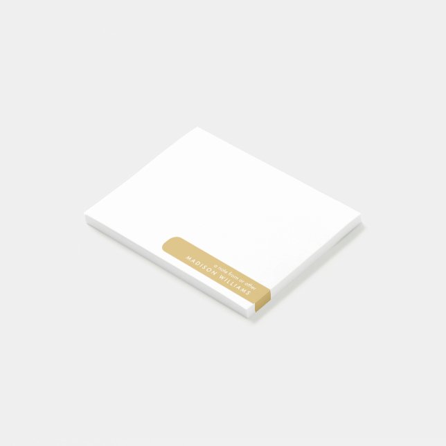 Modern Minimalist Personalised Stationery Post-it Notes (Angled)