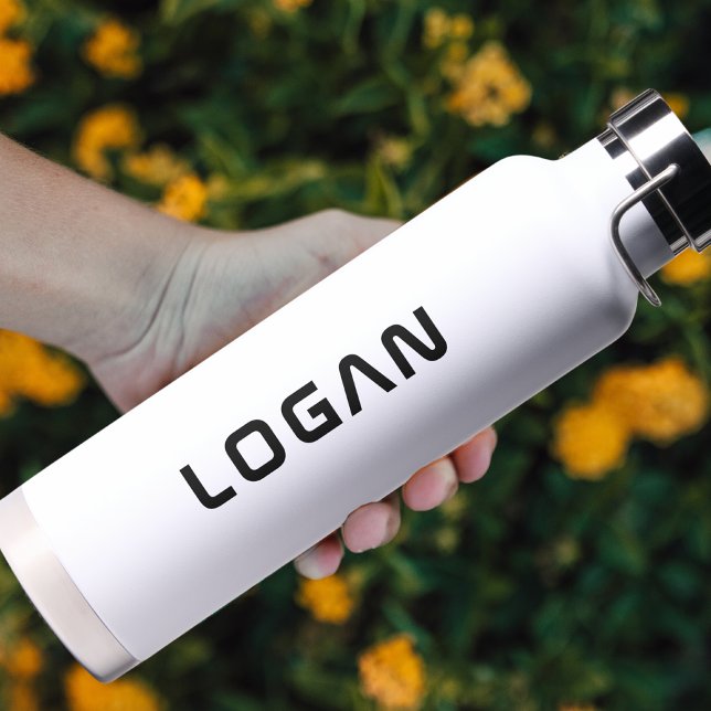 Modern Minimalist Personalised  Water Bottle (Creator Uploaded)