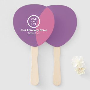 Modern Minimalist Personalized Branded Swag Gift Hand Fan