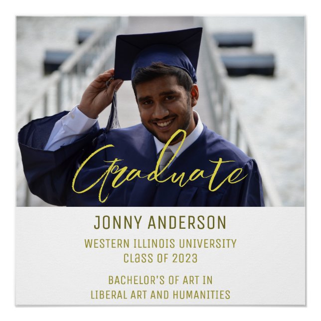 Modern Minimalist Photo and Script Poster (Front)