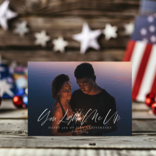 Modern Minimalist Photo Anniversary Card