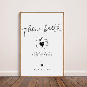 Modern Minimalist Photo Booth Wedding Sign