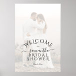 Modern minimalist photo Bridal Shower welcome Poster<br><div class="desc">This Modern minimalist simple photo design help you plan a great Bridal Shower!</div>