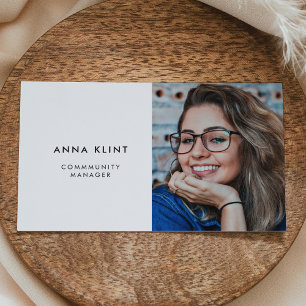 Modern minimalist photo business card