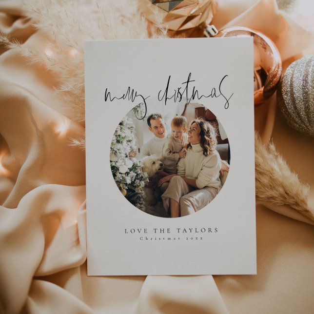 Modern Minimalist Photo Christmas Card (Creator Uploaded)