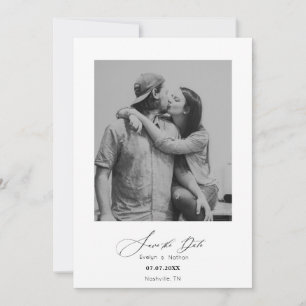 Modern Minimalist Photo Design Save The Date
