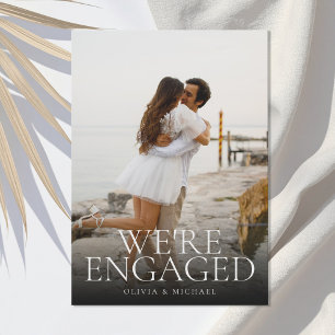 Modern Minimalist Photo Engagement Announcement