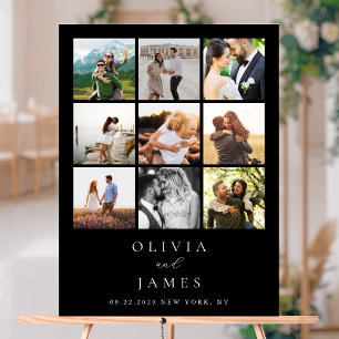 Modern Minimalist Photo Gallery Wedding Acrylic Sign