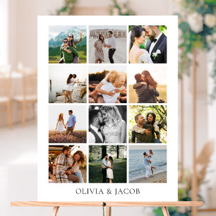 Modern Minimalist Photo Gallery Wedding Acrylic Sign