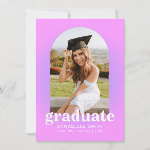 Modern Minimalist Photo Graduation Invitation