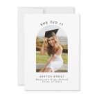 Modern Minimalist Photo Graduation Party Invite