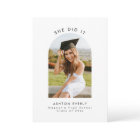 Modern Minimalist Photo Graduation Party Invite