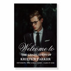 Modern Minimalist Photo Graduation Welcome Sign
