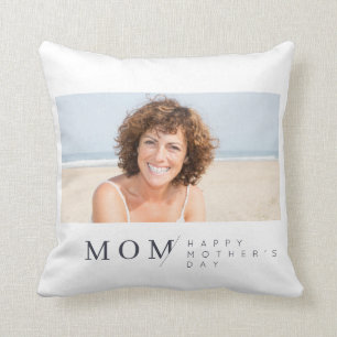 Modern Minimalist Photo Happy Mother's Day Cushion