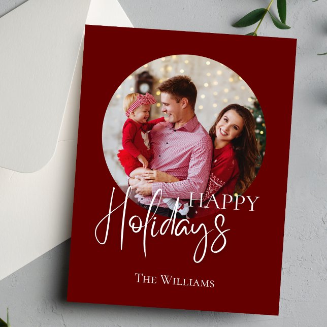 Modern Minimalist Photo Holiday Postcard (Creator Uploaded)