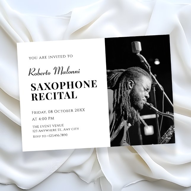 Modern minimalist photo recital Invitation (Creator Uploaded)