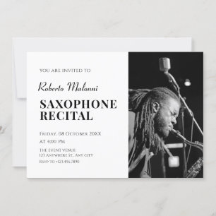 Modern minimalist photo recital Invitation