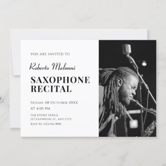 Modern minimalist photo recital Invitation