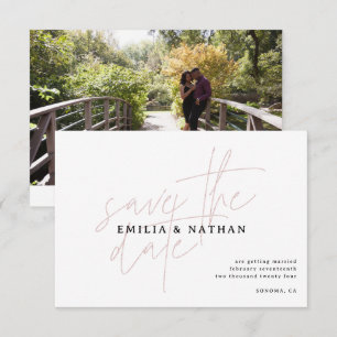 Modern Minimalist Photo Save The Date