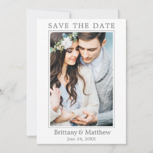 Modern Minimalist Photo Save The Date