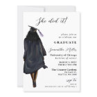 Modern Minimalist Photo She Did It Graduation