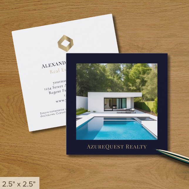 Modern Minimalist Photo Square Business Card (Creator Uploaded)