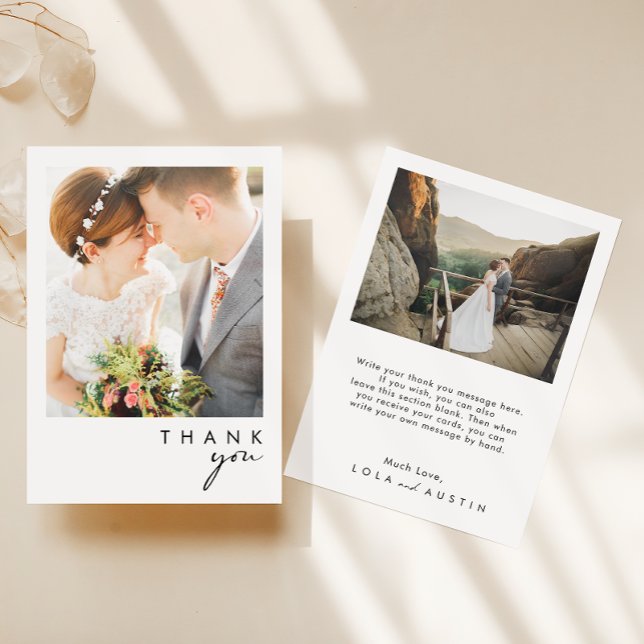 Modern Minimalist Photo Thank You Card (Creator Uploaded)