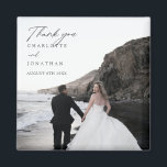 Modern Minimalist Photo Wedding Favours Thank You Magnet<br><div class="desc">Modern Minimalist Photo Wedding Favours Thank You magnet</div>
