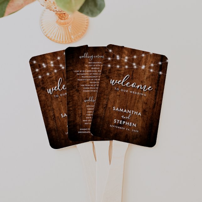 Modern Minimalist Photo Wedding Hand Fan Programs (Creator Uploaded)