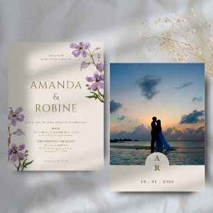 Modern Minimalist Photo Wedding Invitation