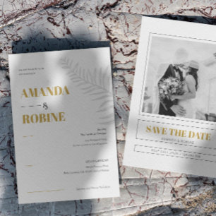 Modern Minimalist Photo Wedding Invitation