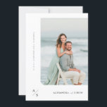 Modern Minimalist Photo Wedding Invite<br><div class="desc">Introducing the Modern Minimalist Photo Wedding Invite,  perfect for the modern couple seeking sophistication and romance. This invitation features a minimalist black and white design,  highlighting a beautiful couple's photo.</div>