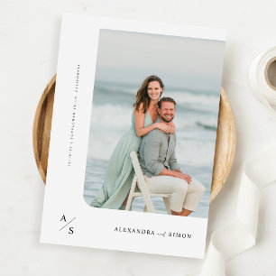 Modern Minimalist Photo Wedding Invite
