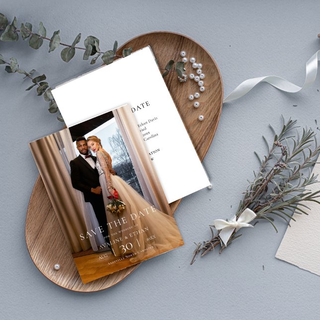 Modern Minimalist Photo Wedding Save the Date (Creator Uploaded)
