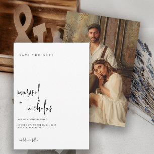Modern Minimalist Photo Wedding Save The Date