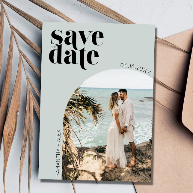 Modern Minimalist Photo Wedding Save the Date (Modern Minimalist Photo Wedding Save the Date)