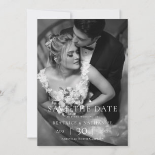 Modern Minimalist Photo Wedding Save the Date
