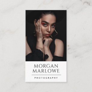 Modern Minimalist Photographer Business Card