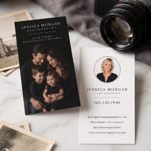 Modern Minimalist Photographer Business Card