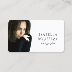 Modern Minimalist Photographer Business Card