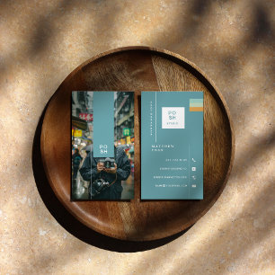 Modern Minimalist Photography Photographer Business Card