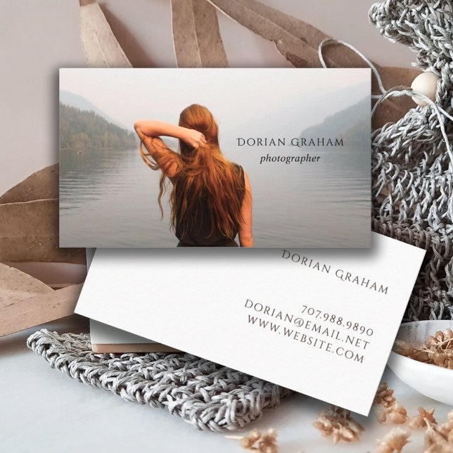 Modern Minimalist Photography Photographer Business Card (Creator Uploaded)