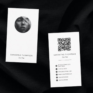 Modern Minimalist Photography Professional Business Card