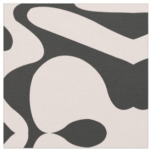 Modern Minimalist Pink Black Colour Block Abstract Fabric