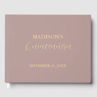 Modern Minimalist Pink Blush quinceañera